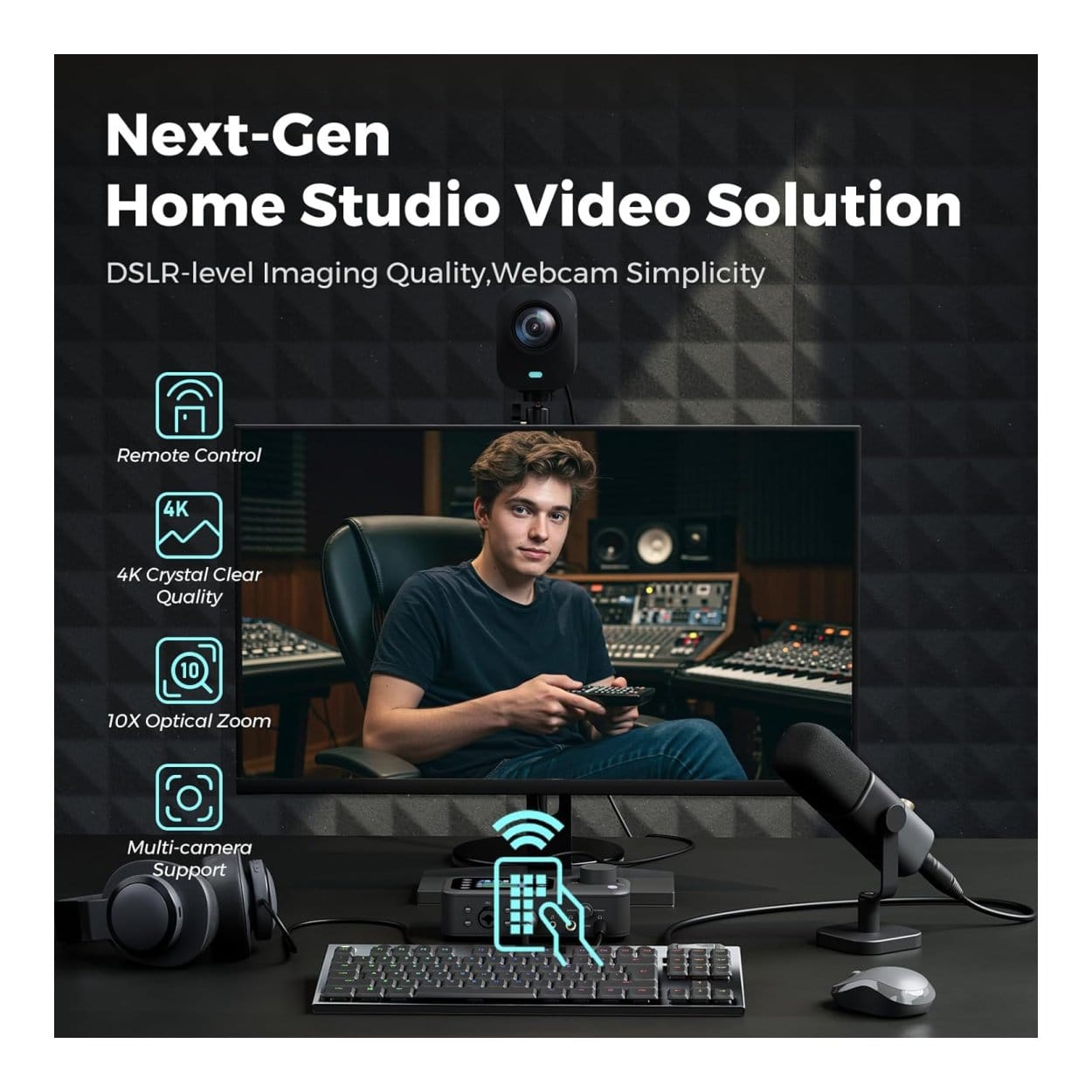 NearStream VM20 4K 5MP AI Noise-Canceling Streaming Camera – FirstShop