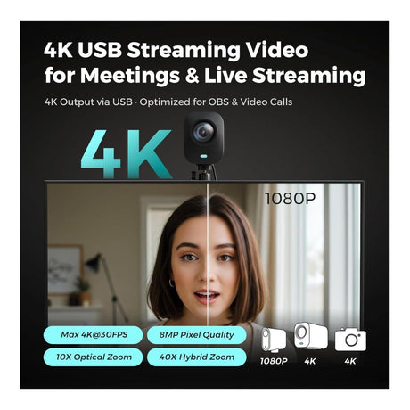 NearStream VM20 4K 5MP AI Noise-Canceling Streaming Camera