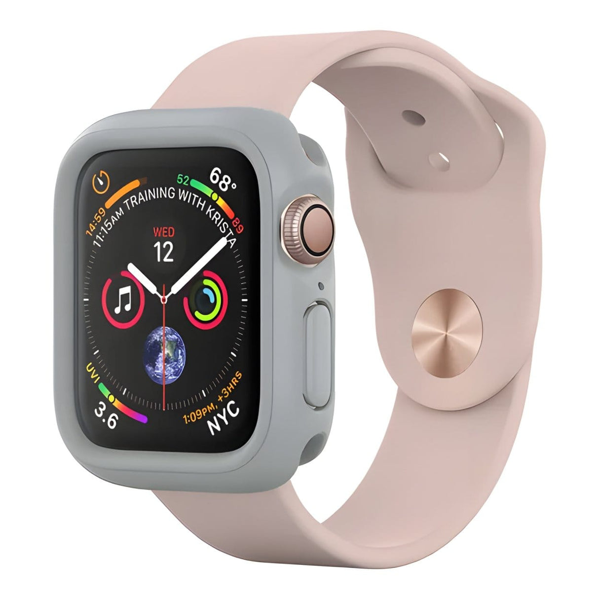 RhinoShield CrashGuard NX for 44mm Apple Watch - Platinum Gray AWC01129C0