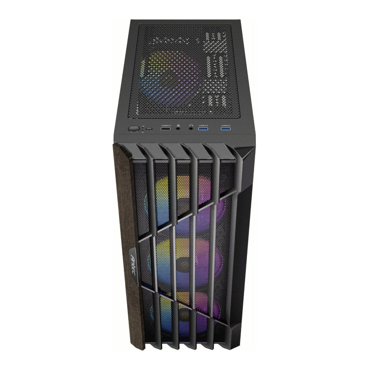Antec AX63 ARGB Wood ATX Mid-Tower Gaming PC Case Black