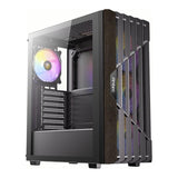 Antec AX63 ARGB Wood ATX Mid-Tower Gaming PC Case Black