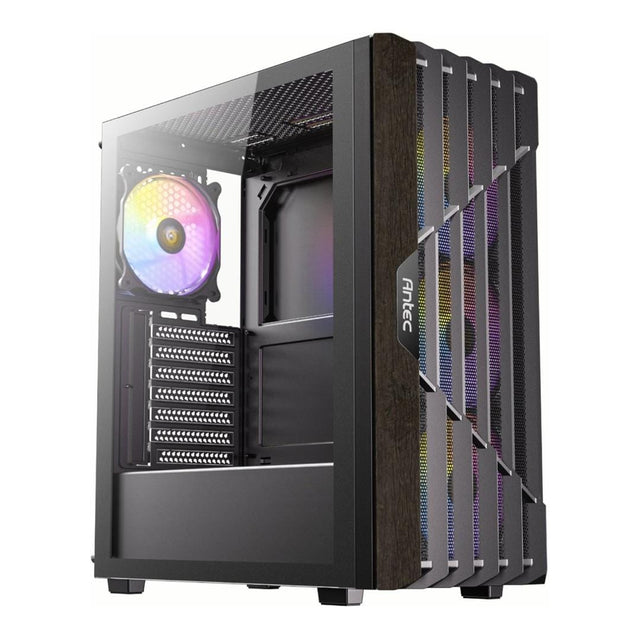 Antec AX63 ARGB Wood ATX Mid-Tower Gaming PC Case Black