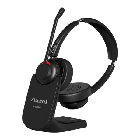 Axtel Edge BT Wireless Headset with Charging Stand Black AXH-EDGEBTD-CB