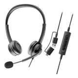 Axtel Flow UC Wired Stereo Headset Black AXH-FLOWUCD