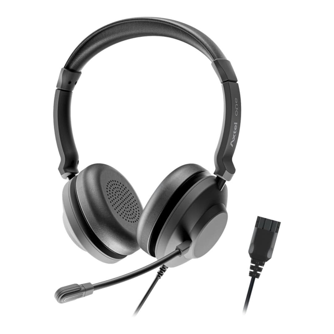 Axtel One QD Duo Wired Headset AXH-ONEQDD