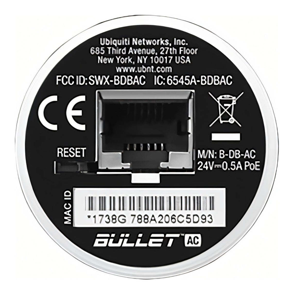 Ubiquiti UISP airMAX Bullet AC Dual-Band airMAX ac Radio B-DB-AC