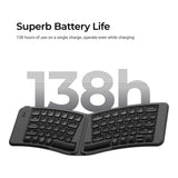 Keychron B11 Pro Ultra-Slim Wireless Foldable Keyboard - Space Grey B11P-K1