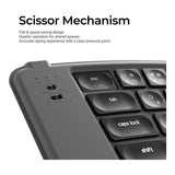 Keychron B11 Pro Ultra-Slim Wireless Foldable Keyboard - Space Grey B11P-K1
