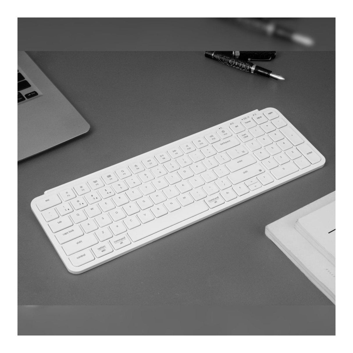 Keychron B2 Pro Ultra-Slim Wireless Keyboard Ivory White B2P-K8