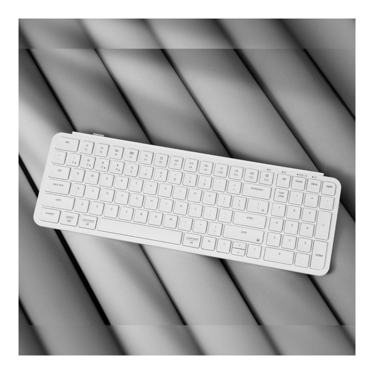 Keychron B2 Pro Ultra-Slim Wireless Keyboard Ivory White B2P-K8