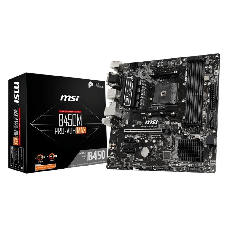 MSI B450M PRO-VDH MAX AMD Socket AM4 Micro-ATX Motherboard – FirstShop