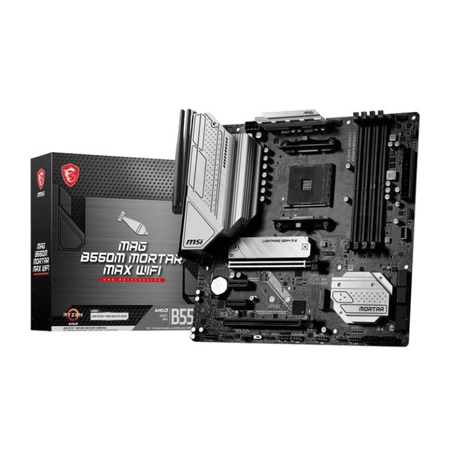 MSI B550M MORTAR MAX WIFI AMD Socket AM4 Micro-ATX Motherboard