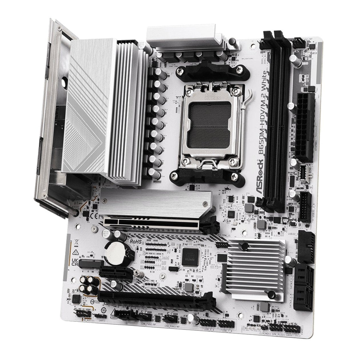 Asrock B650M-HDV/M.2 AMD Socket AM5 micro ATX Motherboard White
