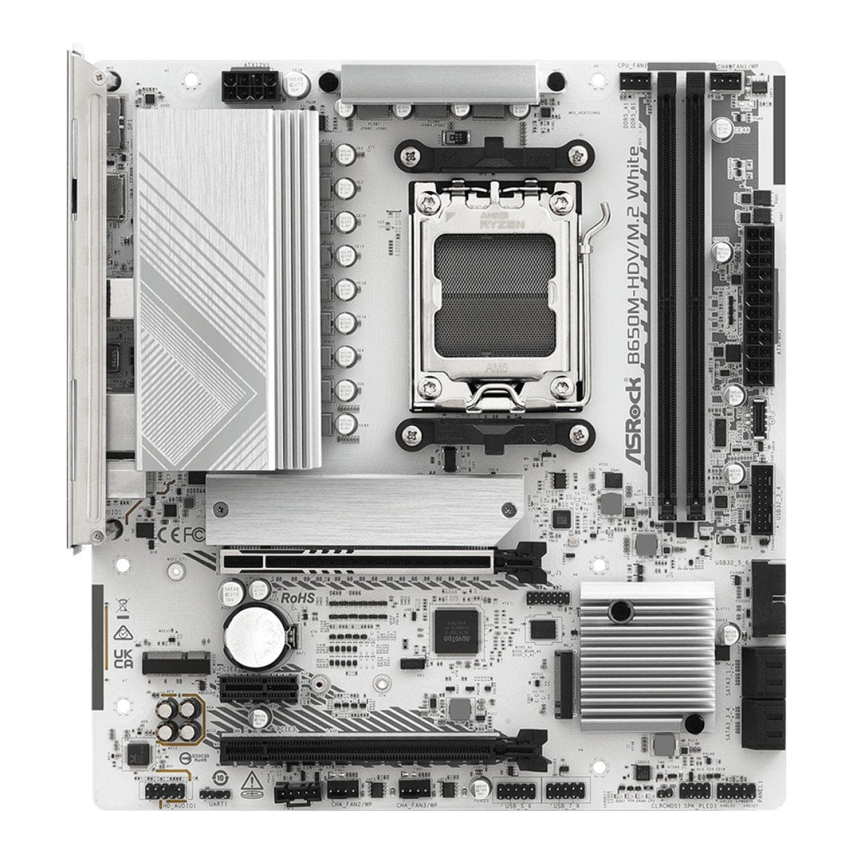 Asrock B650M-HDV/M.2 AMD Socket AM5 micro ATX Motherboard White