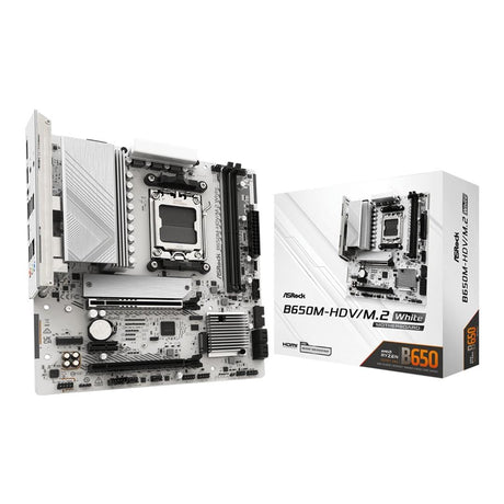 Asrock B650M-HDV/M.2 AMD Socket AM5 micro ATX Motherboard White
