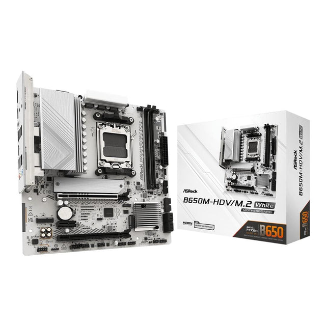 Asrock B650M-HDV/M.2 AMD Socket AM5 micro ATX Motherboard White