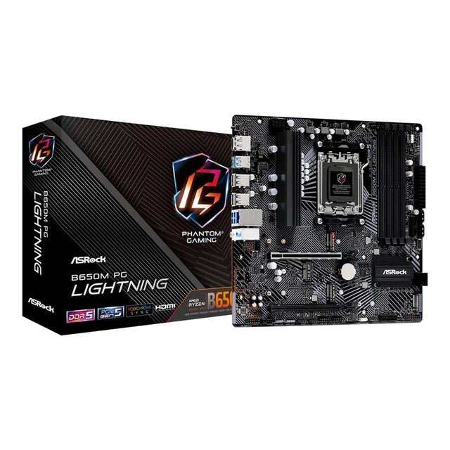 ASRock B650M PG Lightning AMD Socket AM5 micro ATX Motherboard B650M PG LIGHTNING