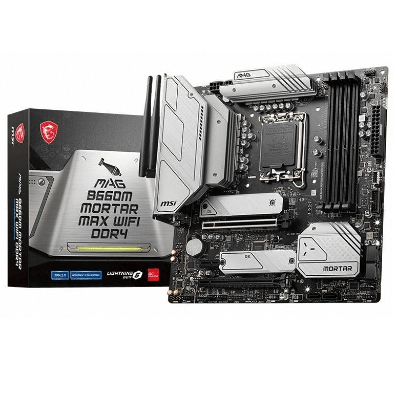MSI B660M Mortar Max Wi-Fi DDR4 Intel LGA 1700 micro ATX Motherboard