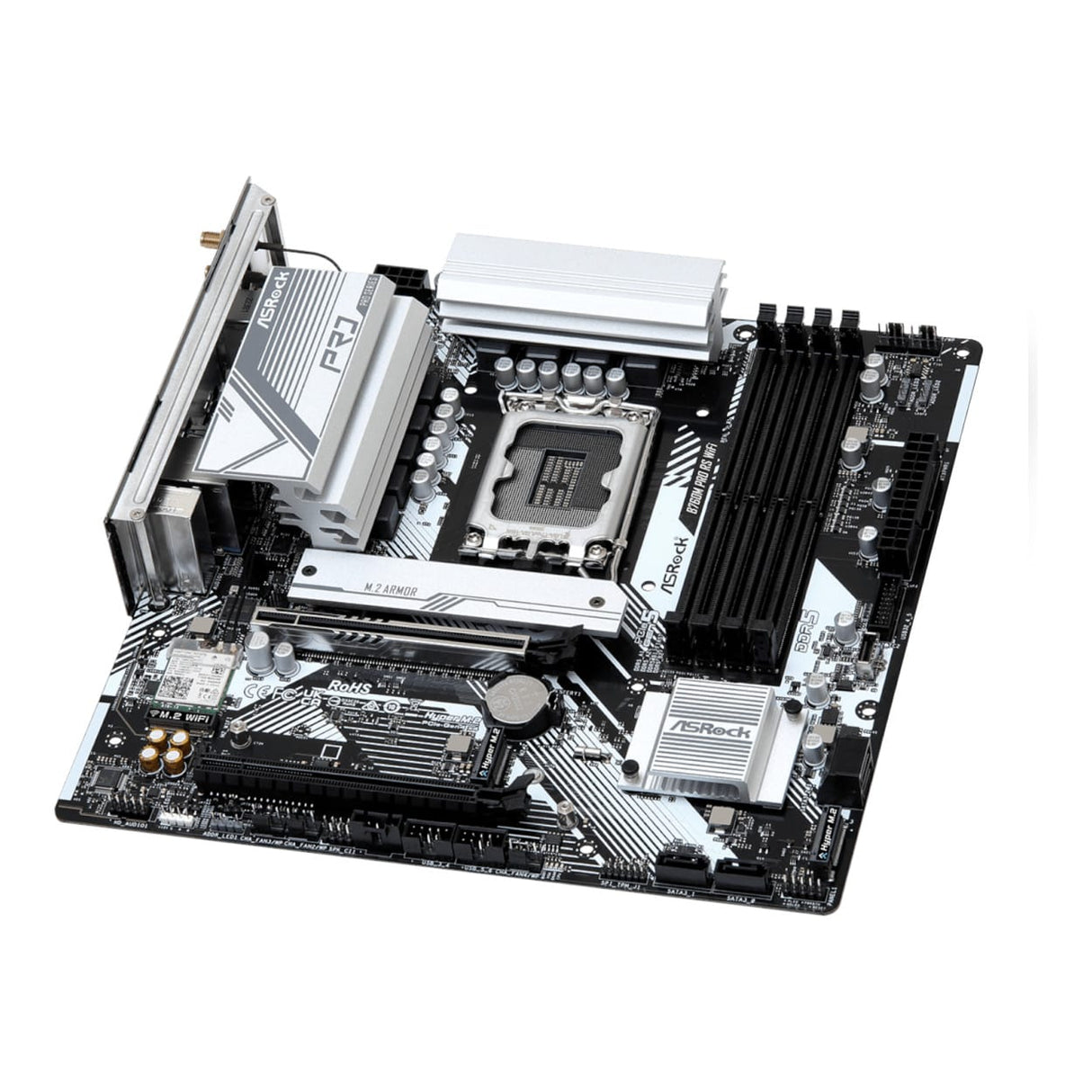 ASRock B760M Pro RS Gaming Wi-Fi Intel LGA 1700 micro-ATX Motherboard