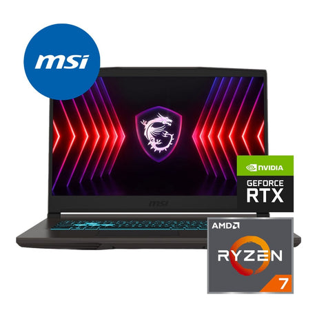 MSI Thin A15 B7UC-678ZA 15.6-inch FHD AI Laptop - AMD Ryzen 7 8845HS 1TB SSD 16GB RAM RTX 3050 Win 11 Home