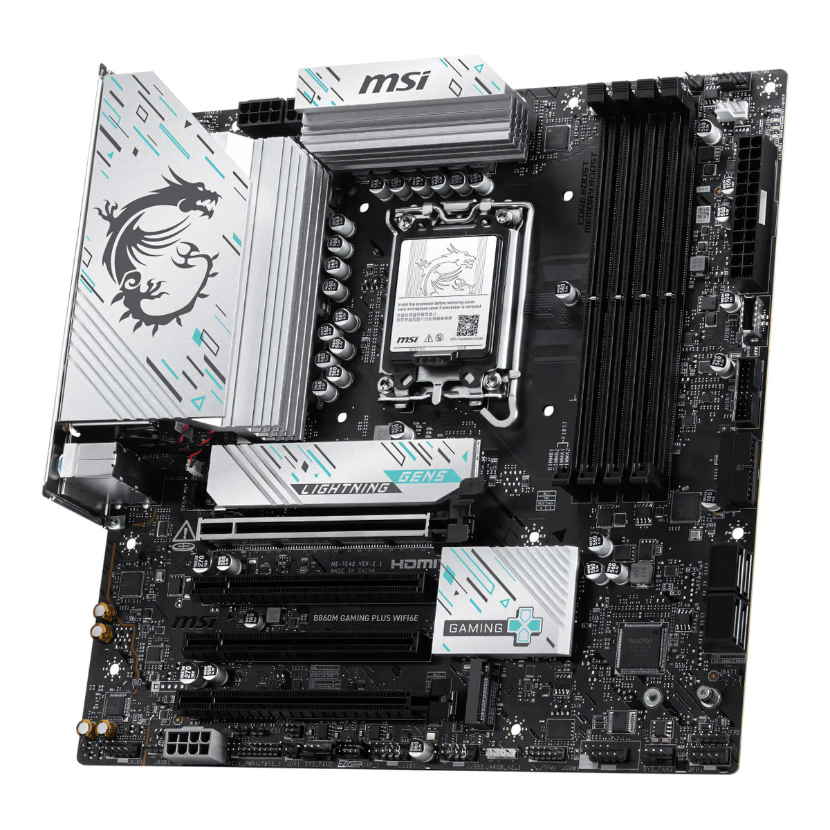 MSI B860M Gaming PLUS WIFI6E Intel LGA1851 mATX Motherboard