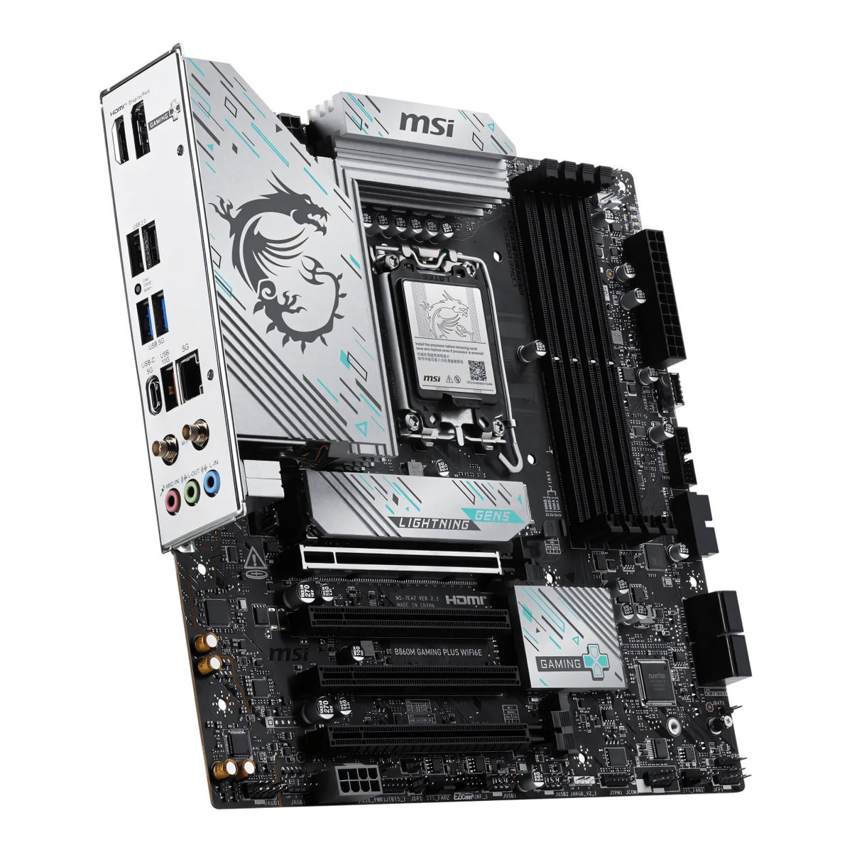 MSI B860M Gaming PLUS WIFI6E Intel LGA1851 mATX Motherboard