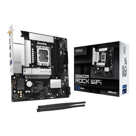ASRock B860M Rock Gaming Wi-Fi Intel LGA1851 Micro-ATX Motherboard