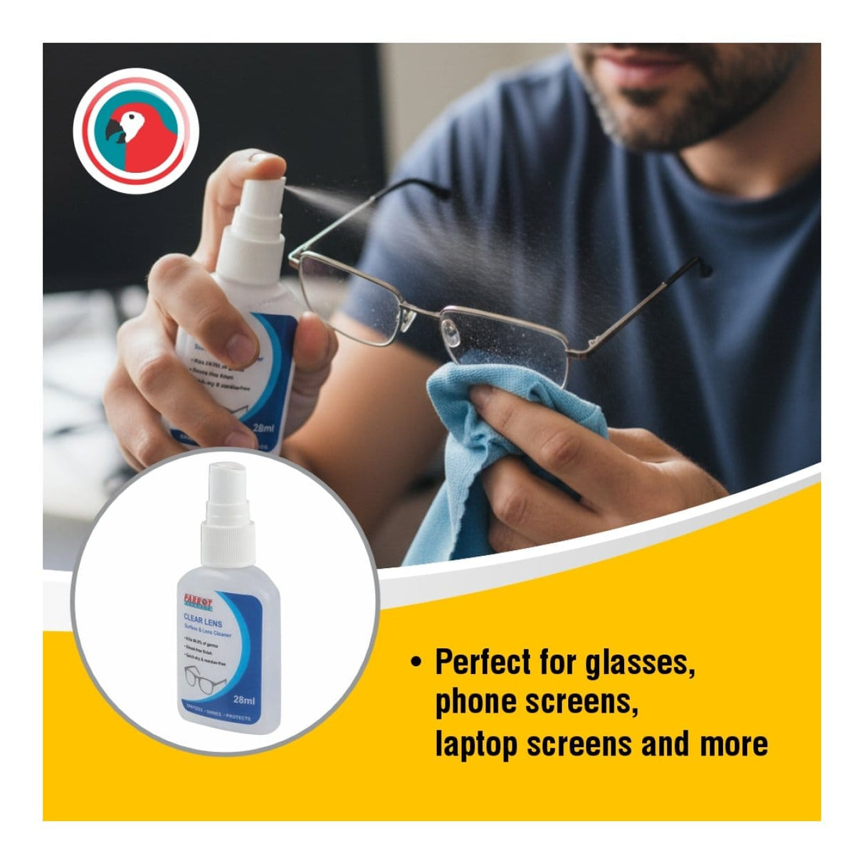 Parrot 28ml Clear Lens Cleaning Fluid 6-pack BA0206Z