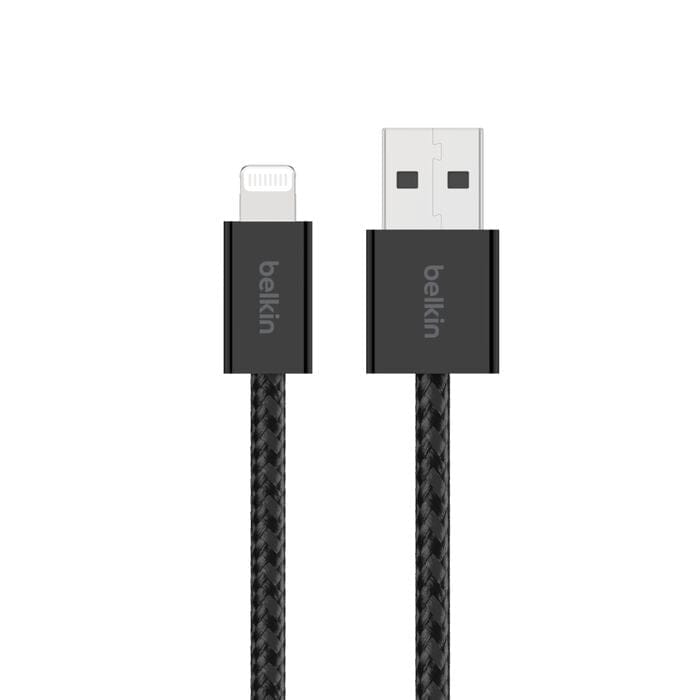 Belkin 2m BoostCharge USB-A Cable with Lightning Connector 2-pack Black BBD012HQ05BK2PK