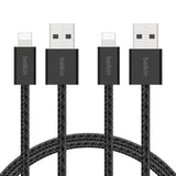 Belkin 2m BoostCharge USB-A Cable with Lightning Connector 2-pack Black BBD012HQ05BK2PK