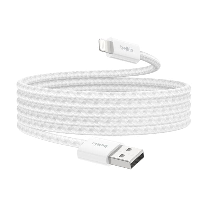 Belkin 2m BoostCharge USB-A Cable with Lightning Connector 2-Pack White BBD012HQ05WH2PK