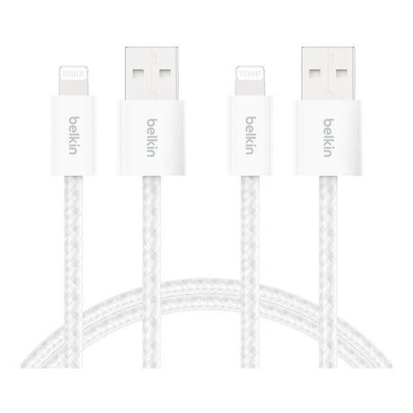 Belkin 2m BoostCharge USB-A Cable with Lightning Connector 2-Pack White BBD012HQ05WH2PK