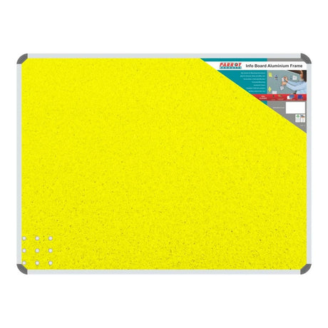 Parrot 600x450mm Aluminium Frame Information Board Yellow BD0720Y