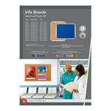 Parrot 900mm × 900mm Info Board with Aluminium Frame Beige BD0728F
