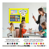 Parrot 1000mm × 1000mm Info Board with Aluminium Frame Yellow BD0744Y