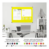 Parrot 1000mm × 1000mm Info Board with Aluminium Frame Yellow BD0744Y