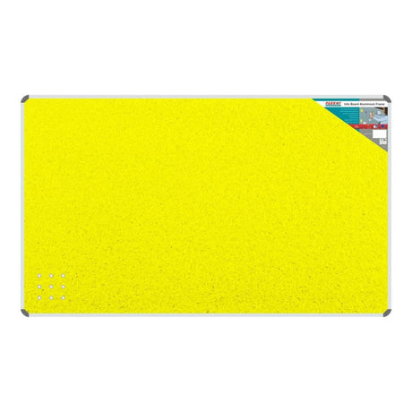 Parrot 1500x900mm Info Board with Aluminium Frame Yellow BD0761Y