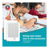 Parrot 297x210mm Tens Writing Slate Number Chart and Clock Markerboard BD1002D