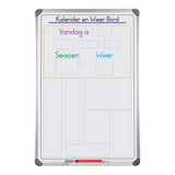 Parrot 900x600mm Slimline Magnetic Calendar And Weather Board Afrikaans BD1125CW-A