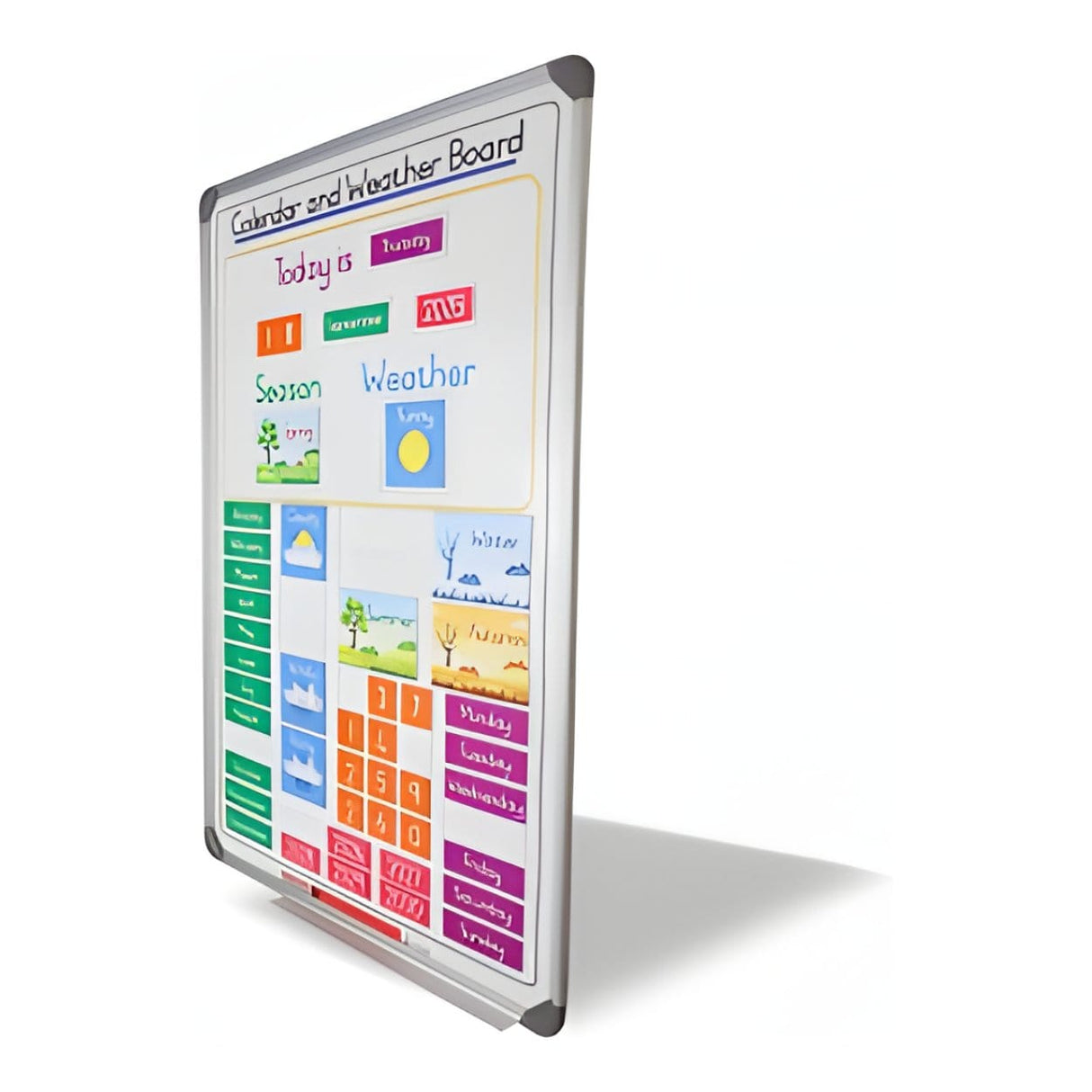 Parrot 900x600mm Slimline Magnetic Calendar And Weather Board BD1125CW
