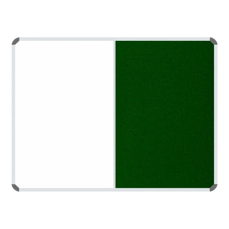 Parrot 1200mm × 900mm Non-Magnetic Combination Whiteboard with Green Felt BD3041G