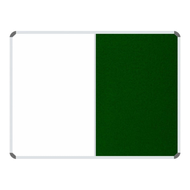 Parrot 1200mm × 900mm Non-Magnetic Combination Whiteboard with Green Felt BD3041G