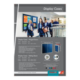 Parrot 900mm × 600mm Hinged Pinning Display Case Burgundy BD3825U