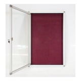 Parrot 900mm × 600mm Hinged Pinning Display Case Burgundy BD3825U