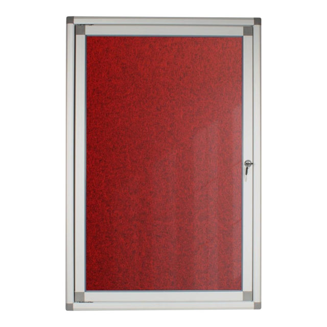 Parrot 900mm × 600mm Hinged Pinning Display Case Burgundy BD3825U