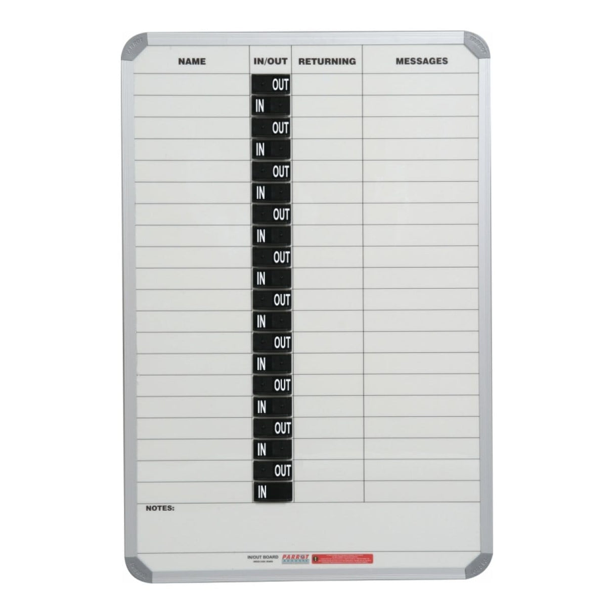 Parrot In/Out Board Magnetic 20 People 900x600mm BD4020