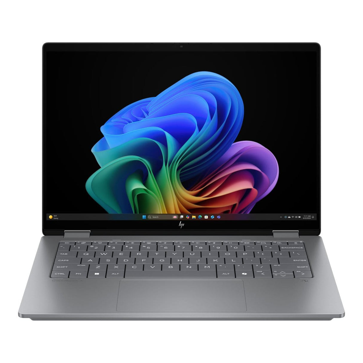 HP OmniBook X Flip 14-fk0001ni 14-inch 2K Next Gen AI 2-in-1 Laptop - AMD Ryzen 7 350 1TB SSD 16GB RAM Win 11 Home Meteor Silver