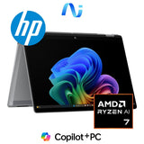 HP OmniBook X Flip 14-fk0001ni 14-inch 2K Next Gen AI 2-in-1 Laptop - AMD Ryzen 7 350 1TB SSD 16GB RAM Win 11 Home Meteor Silver