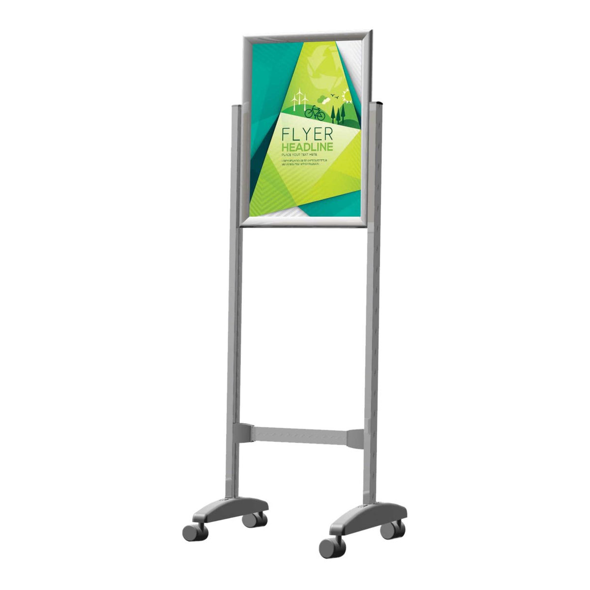 Parrot A0 Poster Frame Stand with Double-Sided Display and Castors BG9400