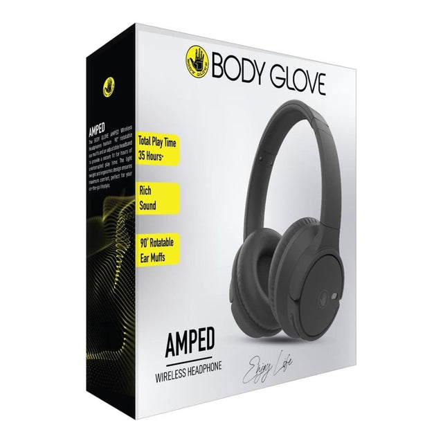 BodyGlove Amped Wireless Headset Black BGAU-HPAMPED-BK
